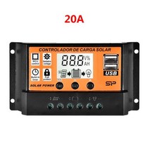 자동 LCD 화면 태양광 충전 컨트롤러 듀얼 USB 솔라 패널 레귤레이터 MPPT 10A/20A/30A/40A/50A/60A/70A/80, 03 20A