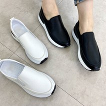 슈리오 여성 소가죽 키높이 슬립온 6cm