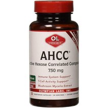 Olympian Labs 올림피안랩스 AHCC 효능 표고버섯균사체 750mg (30 캡슐), 30캡슐, 1팩