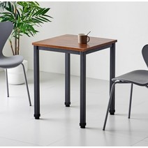 모던 우드 철제다리 사각 2인용 식탁 테이블(75cm6색) 21평 다이닝 리빙 긴, 1.네추럴/화이트