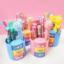 10000 몰랑 원형 서랍꽂이 문구세트 필기류 단체선물, 랜덤