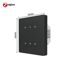 스마트팜 식물재배기 수경 식물공장 MOES 스마트 지그비 스타 링 커튼 스위치 롤러 셔터용 전기 블라인드 모터 알렉사 구글 홈 리모컨, 없음, 2.Curtain Switch Gray
