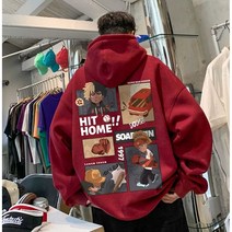 베이직 남성 오버핏 후드집업