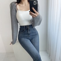캐주얼 가벼운 베이직 숏 니트 볼레로 가디건 5컬러