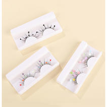 CMCOSMETIC 글리터 스팽글 속눈썹 환타지 메이크업 특수분장 무대분장, 14, 1개