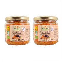 PRIMEAL 프리밀 리얼 퀴노아 에그 플랜트 가지 커리 병 통조림 Real quinoa curry with eggplant 400g 2개, 1세트