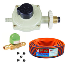 가스압력조정기 중간밸브 호스5m 집게밴드5개 세트