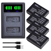 LP-E12 LP 카메라 배터리 + LED 듀얼 USB 충전기 유 C 캐논 Rebel SL1 ES-M M2 M10 M50, 03 4 battery set