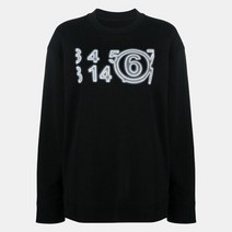 엠엠식스 메종 마르지엘라 명품여성 MM6 23SS 넘버링로고 블랙 맨투맨 S52GU0196 S25537 900