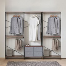 상도가구 모던하임 행거 2400 시스템행거 드레스룸 드레스룸행거, 월넛