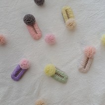 강아지 빗살핀 리본빗살핀 미간삔 머리삔 모음, 레이스볼 9발 연보라