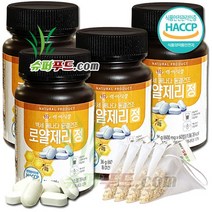 HACCP인증 식약처 인증 로얄제리정캐나다 동결 건조 로얄제리 로얄락틴 데센산 아미노산 비타민 캐나다산로얄제리 로얄제리정 (600mg x 60정) + 슈퍼푸드.com 연자육 티백, 4세트, [(600mg x 60정) + 1g]