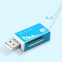 메모리 스틱 프로 듀오 마이크로 SDt플래시M2MS SD 어댑터에 대 한 1 카드 판독기 플래시 USB 판독기에 상위 다채로운 4, blue