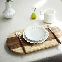 cocooning 홈카페 스시 치즈 우드 테이블 매트, 웨루, 타원
