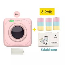 CD/미디어용라벨지 파일철라벨 라벨제작 의류라벨 면라벨 가격표 paperang p1 pocket printer bt 무선 열전사 프린터 휴대용 모바일 프린터 200dpi for, p-3 롤 다채로운