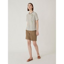 올리비아로렌 NC06 스트라이프 꽃패턴 티 VOCASYM3311