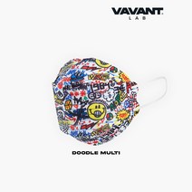 VAVANT 사쿤x바반트 콜라보 3단 패션 패턴 컬러마스크 10매, 06.바반트 3D 패션 두들멀티 10매