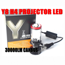 미니빔 프로젝터 캠핑용 휴대용 가정용 프로젝트 블루투스 super bright h4 mini led 렌즈 y6d y7d y8 headlight high low beam 흰색, 오른손 운전