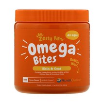 Zesty Paws 반려견 강아지 오메가3 EPA DHA 210mg 90 소프트정 반려견 비타민