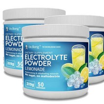 닥터베르그 전해질 파우더 칼륨 핑크히말라야솔트 레몬에이드 드링크믹스 319g Dr. Berg Nutritionals Electrolyte Powder, 3개