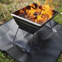캠핑 화로깔개 방염시트 60X52CM L 화재예방 바비큐 버너 불티방지커버