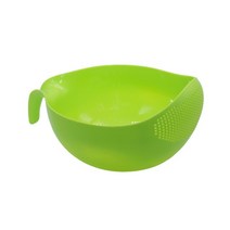 과일세척기 Fruit Vegetable Washing Machine 쌀 체 플라스틱 소쿠리 쌀 세척 필터 스트레이너 바구니 주방, 02 Green