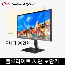 블루라이트차단 컴퓨터 보안기/30형/모니터 거치식, 30인치