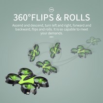 미니드론 고급 연습용 입문용 촬영 가성비 드론 jjrc h83 rc drone mini, 초록