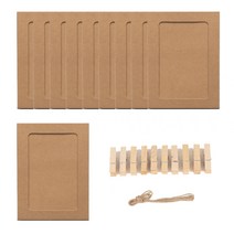 트렌드포유 사진관 무지 사진 종이액자 5x7 페이퍼프레임 4x6 호환 미니 종이프레임 종이액자프레임 페이퍼액자 다이소, 종이 액자 5 x 7 크라프트 10P + 사은품