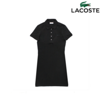 라코스테 LACOSTE 베이직 슬림 반팔 원피스_EF5473BK