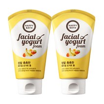 해피바스 정말 촉촉한 요거트 폼 120g 클렌징폼, 2개