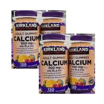 Kirkland Signature Calcium 500 mg with D3 120 구미 4병