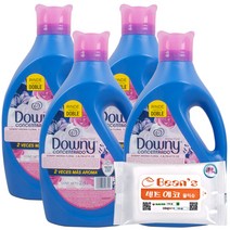 다우니 섬유유연제 아로마플로럴 2.8L + 빈즈물티슈10매, 4개+빈즈물티슈