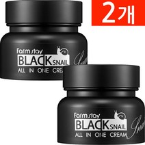 팜스테이 블랙 스네일 올인원 크림, 100ml, 2개