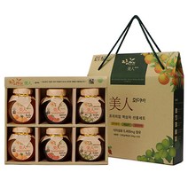 에이치와이 제주이야기 미인 화이바 꼬마 액상차 6종 선물세트, 200g