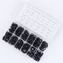 E.T.Shop 고무오링 세트 12종 300개 / 고무링 O링 오링 오일링 고무패킹 고무바킹 박킹 누수방지 NBR, 1세트