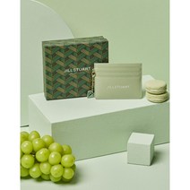 질스튜어트뉴욕 [GIFT박스동봉][젤라또] 민트 가죽 쁘띠 참장식 슬림카드홀더 JAHO2E952E2