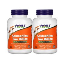 나우 푸드 애시도필러스 20억 유산균 베지 캡슐 250개입 [2통] Acidophilus Two Billion