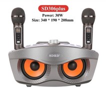 버스킹엠프스피커 행사 강의용 마이크스피커세트 sd306plus 전문 노래방 기계 무선 블루투스 듀얼 야외 가족 ktv 시스템 30w 고출력 휴대용, sd306plus 회색