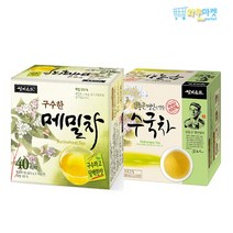 쌍계명차 메밀차 40T+수국차 40T, 2개, 108g