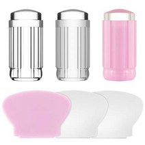 CM 3 Piece Nail Stamper and Scrapers 2.8 CM Nail Stamping Kits Silicone Stamper for DIY Nail Art Too, 1