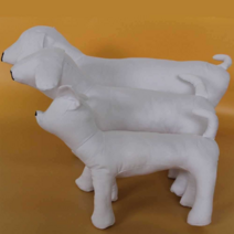 강아지 봉제 인형 피팅 모형 블랙 화이트 (S/M/L), 화이트 L