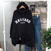 상상그이상 여성용 국내제작 기모 남녀공용 하버드 박스 후드 티셔츠 가성비 좋은 커플룩 빅사이즈 맨투맨 부드러운 가볍고 따뜻한 특양면소재 레깅스코디 홈웨어룩