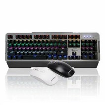 [사은품증정/무선마우스색상랜덤] ZIO DT70 레인보우 LED 게이밍 기계식 키보드 (갈축), DT70 갈축