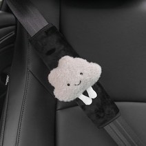 귀여운 안전벨트커버 자동차 스타일링 안전 벨트 커버 숄더 스트랩 하네스 쿠션 만화 클라우드 car seatbelt shoulder pad protector auto neck, 회색 구름