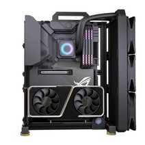 커스텀pc케이스 게이밍 오픈형 본체 데스크탑 RGB 오픈 섀시 matx 컴퓨터 섀시 랙 알루미늄 합금 atx 크리에이티브 itx 데스크탑 섀시 호스트 소형 섀시, FREE, 28.EATX-38 확장 실버