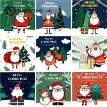 WEHAVE 성탄절 크리스마스 일러스트 그림엽서 트리 장식 인테리어엽서, 1세트, 크리스마스 인테리어 그림 엽서 G (30장 1세트)