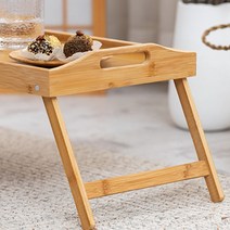원목 접이식 미니 테이블 침대 트레이