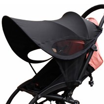 하이유니 NEW 유모차 선쉐이드 차양막 햇빛 가리개, 블랙-심플, 1개