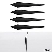 자동차 범퍼 가드자동차 도어 프로텍터 3D 스티커 4 개 벽 안전 스타일링 액세서리, 03 Black